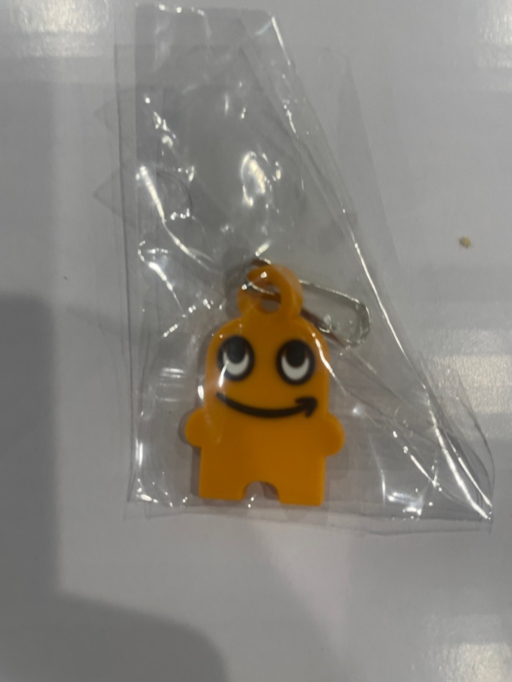 Cute Orange Smiley Keychain Charm
